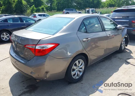 2016 Toyota Corolla Le z USA, uszkodzony, nr VIN 2T1BURHEXGC736106